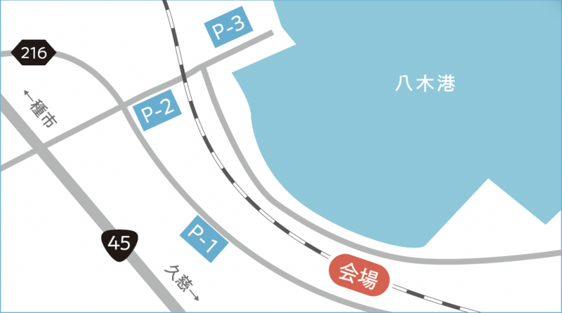 八木駅祭り｜駐車場マップ